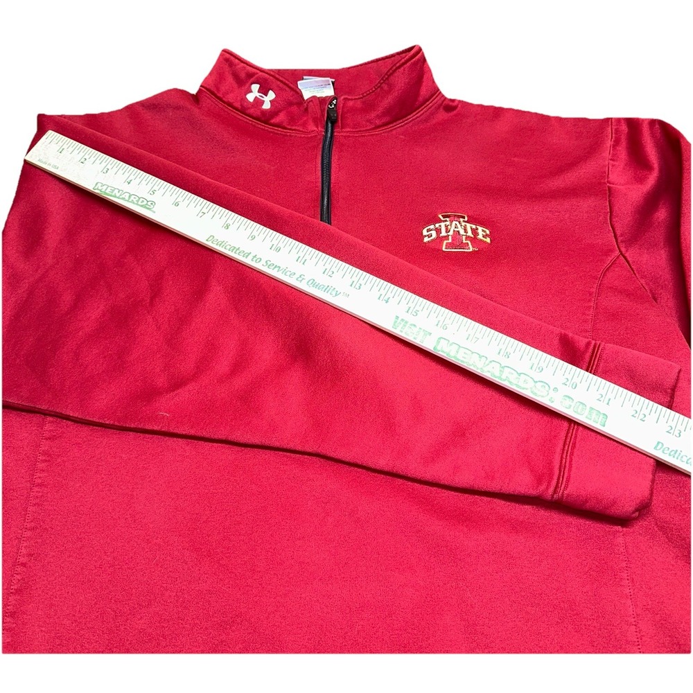 Under Armour Iowa State Cyclones Red 1/4 Zip Pullover Sweatshirt NCAA Men's XL - Picture 7 of 8